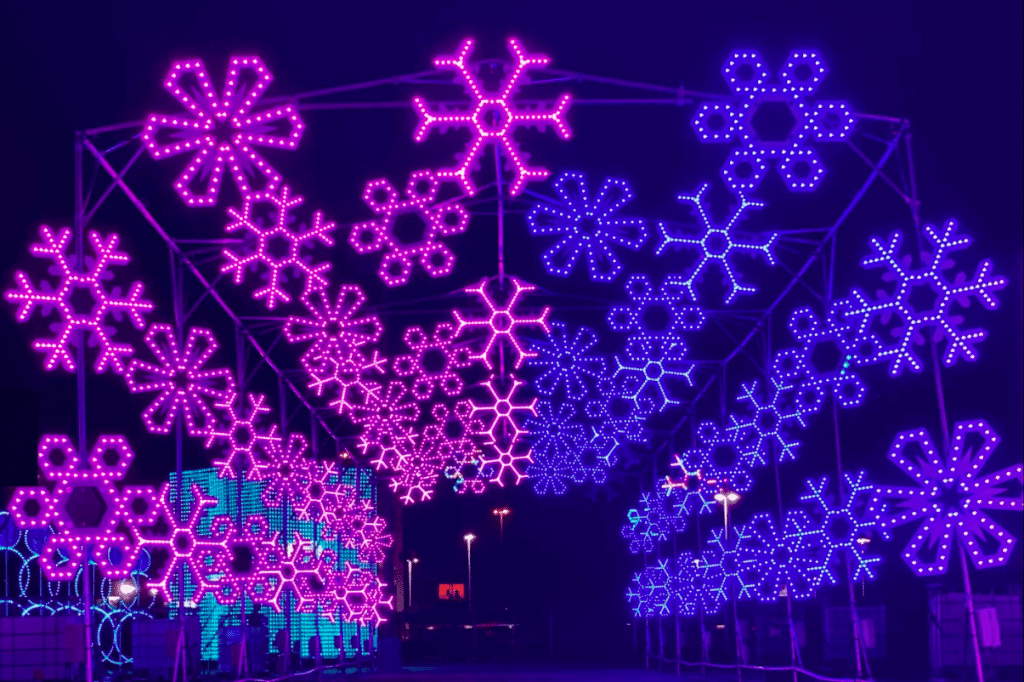 Drive Through A Christmas Vortex At Light Park In Spring