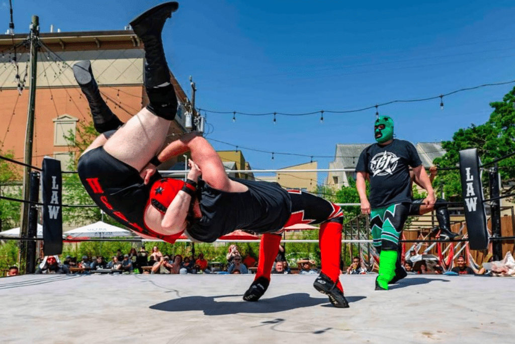 This Vibrant Beer Garden Is Hosting Raucous Backyard Wrestling Matches