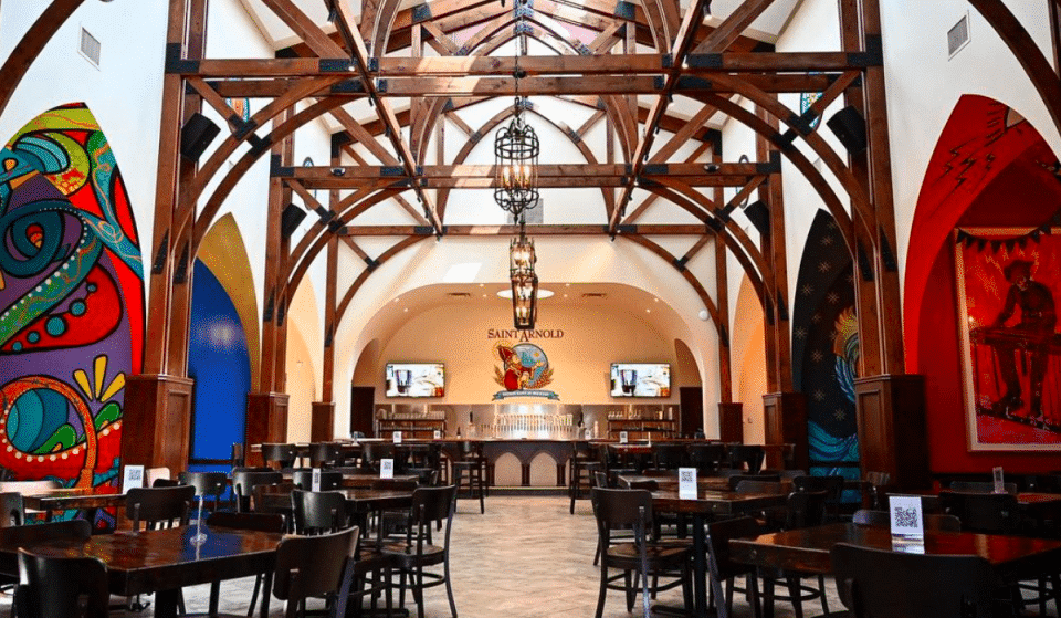 Saint Arnold’s Opens Their Stunning Cathedral-Themed Dining Space