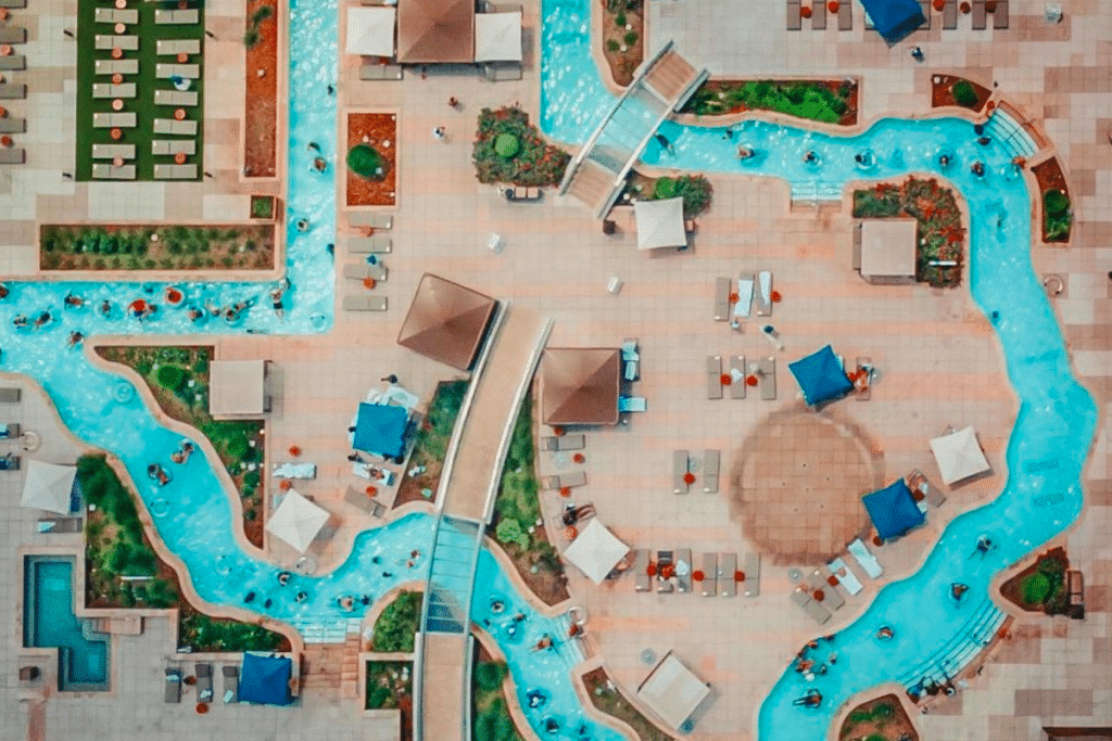 Float Along A Texas-Shaped Lazy River On This Houston Rooftop