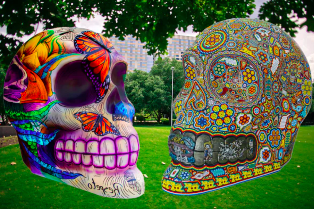 Vibrant Skull Installations Honoring Día De Los Muertos Now On Display In Discovery Green
