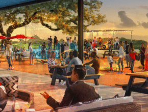 A New Riverside Golf Course, Patio Bar, And Restaurant Is Swinging Into HTX This Summer