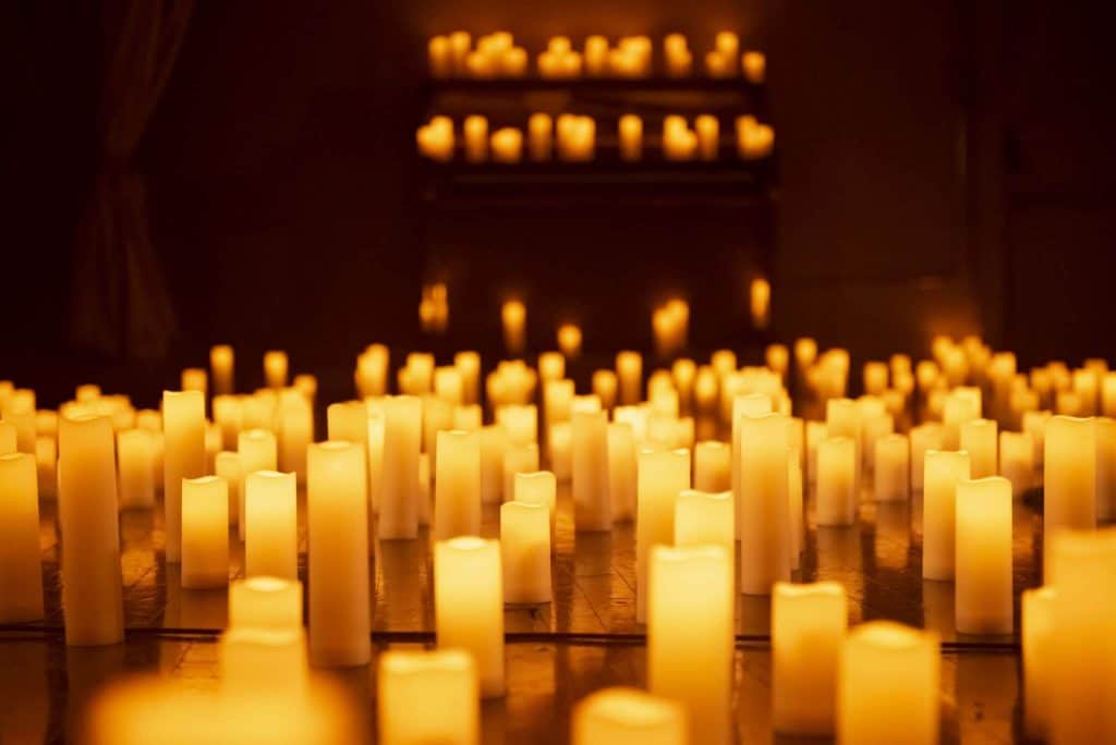 A close-up of candles.