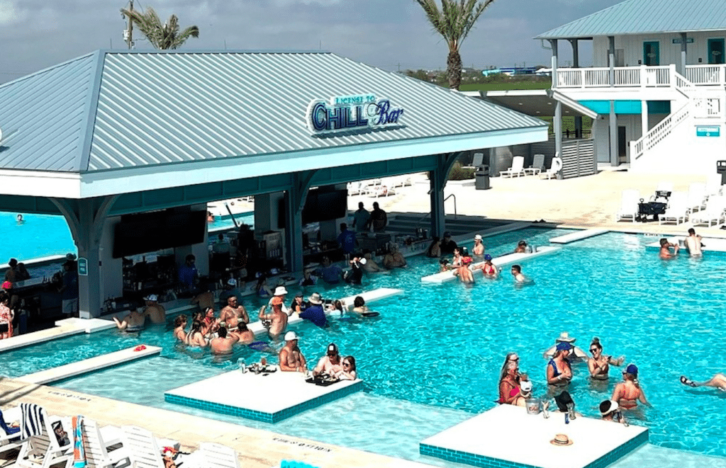 Swim Up To The Bar At Camp Margaritaville Beach Club And Resort In Crystal Beach