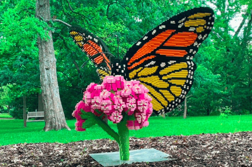 Life-Size LEGO Sculptures Blend Imagination And Nature At The Houston Botanical Garden