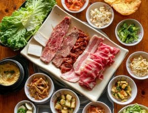 Korean BBQ from Lucky Palace in Houston, TX