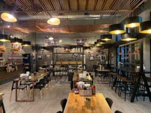 Interiors at Vietnamese café Les Ba’get in Houston