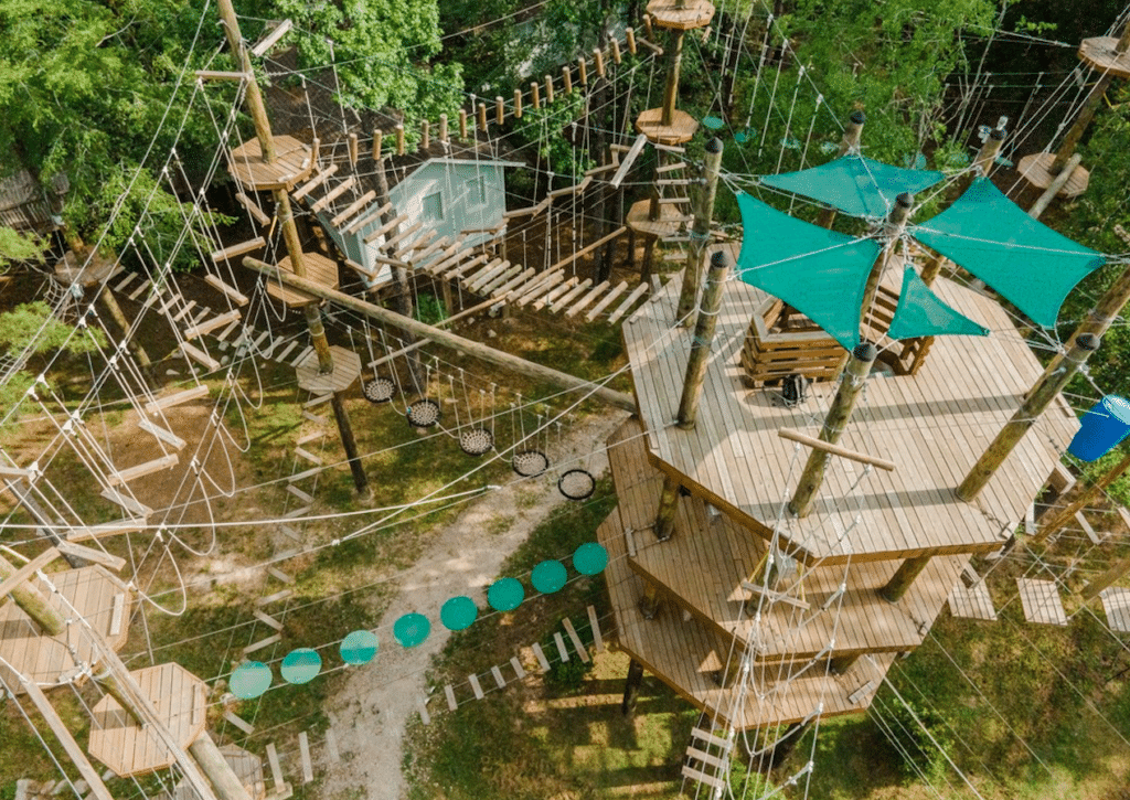 Enjoy Aerial Adventures At This Woodlands Action Obstacle Course